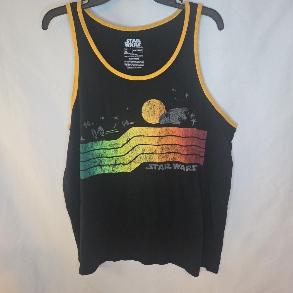 Star Wars Tank Top Mens Large Black Graphic Sleeveless Shirt‎